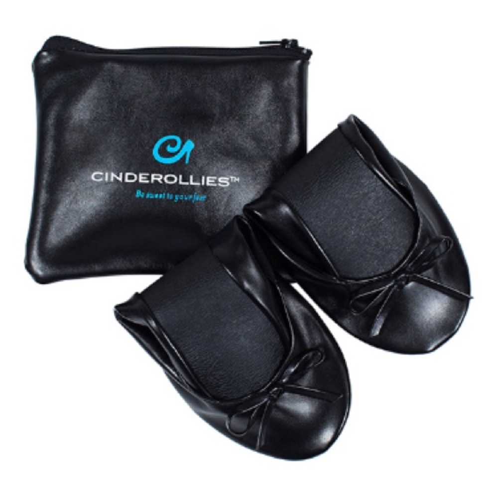 NWT Black Cinderollies Foldable Ballet Flats